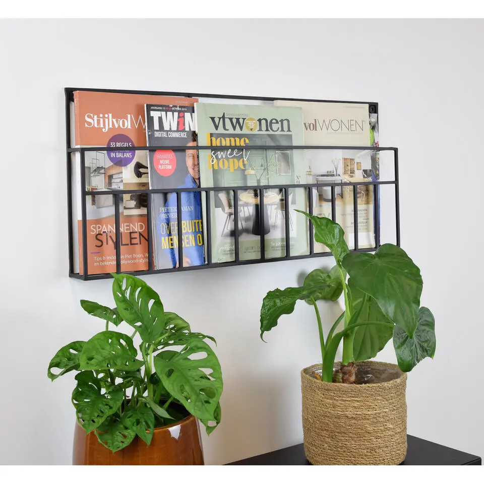 LOFT42 Maggy Tijdschriftenrek Large - Metaal - Mat Zwart