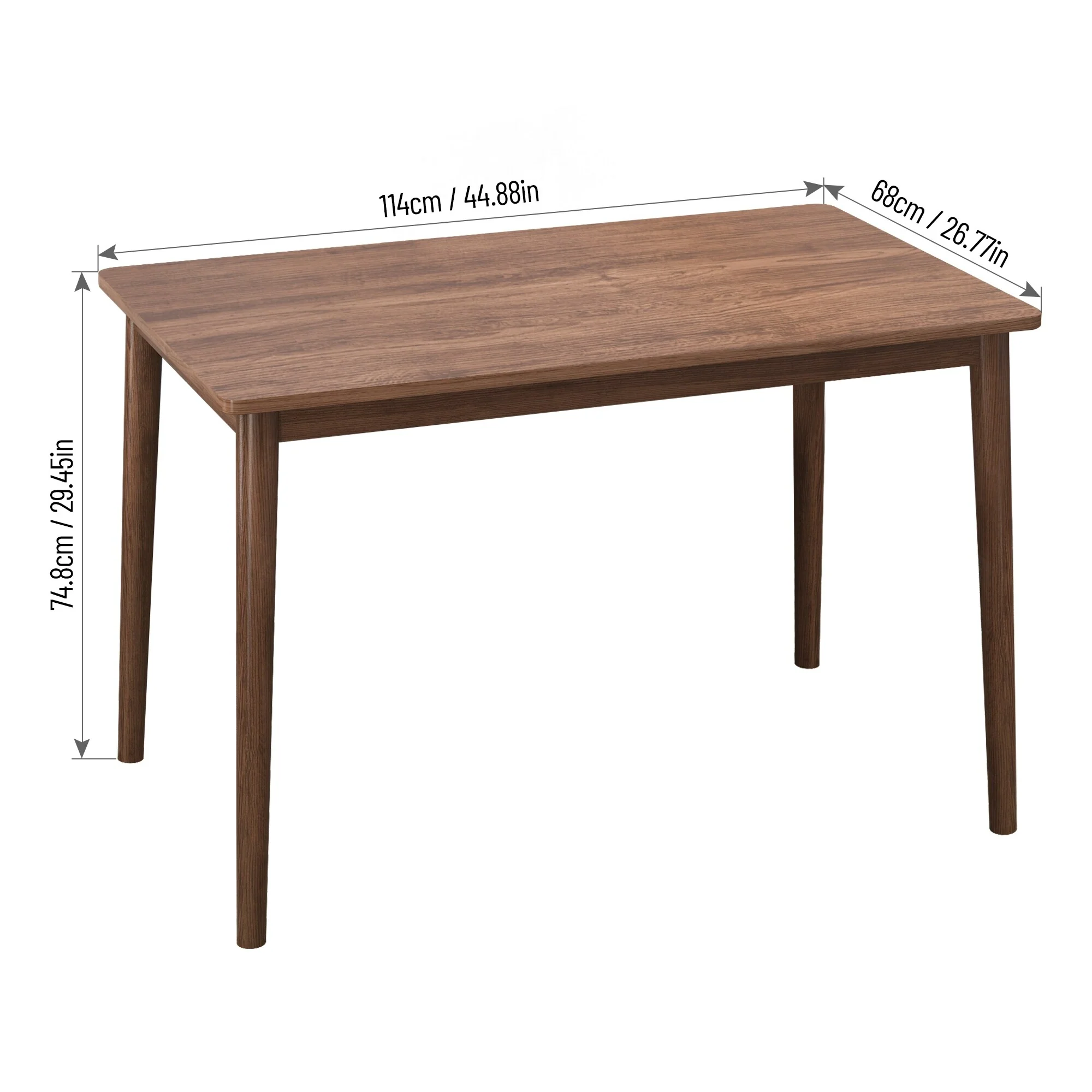 Retro Rectangle Dining Table for Kitchen and Dining Room