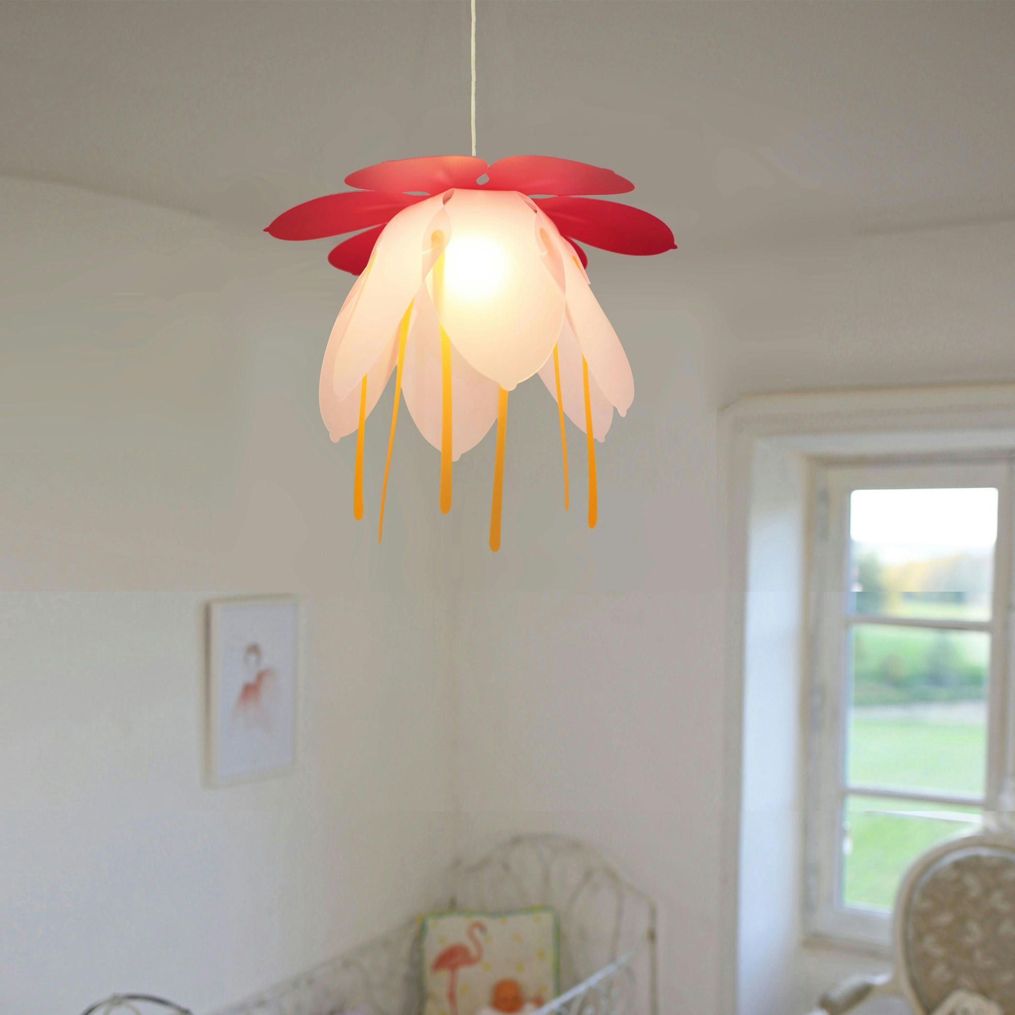 - Suspension enfants Fleur Rose 38cm