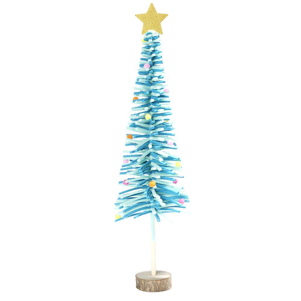 Sapin en feutrine et bois à poser H45cm - 4 modèles