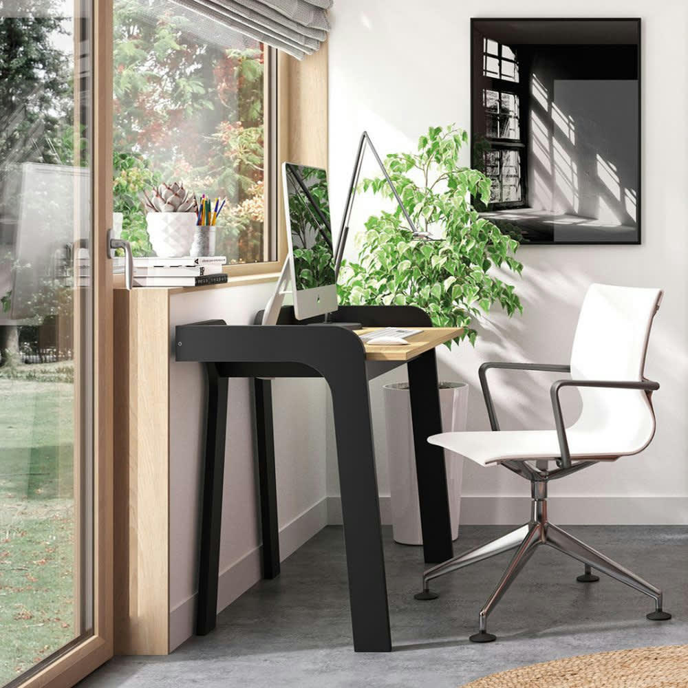 MAYA - Bureau  placage chêne clair et noir