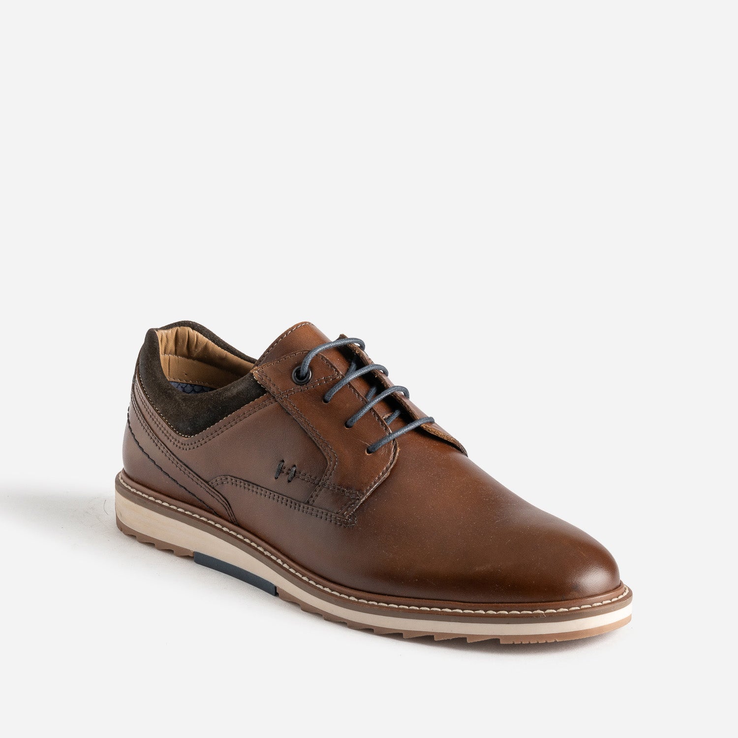 Derby détente marron cuir