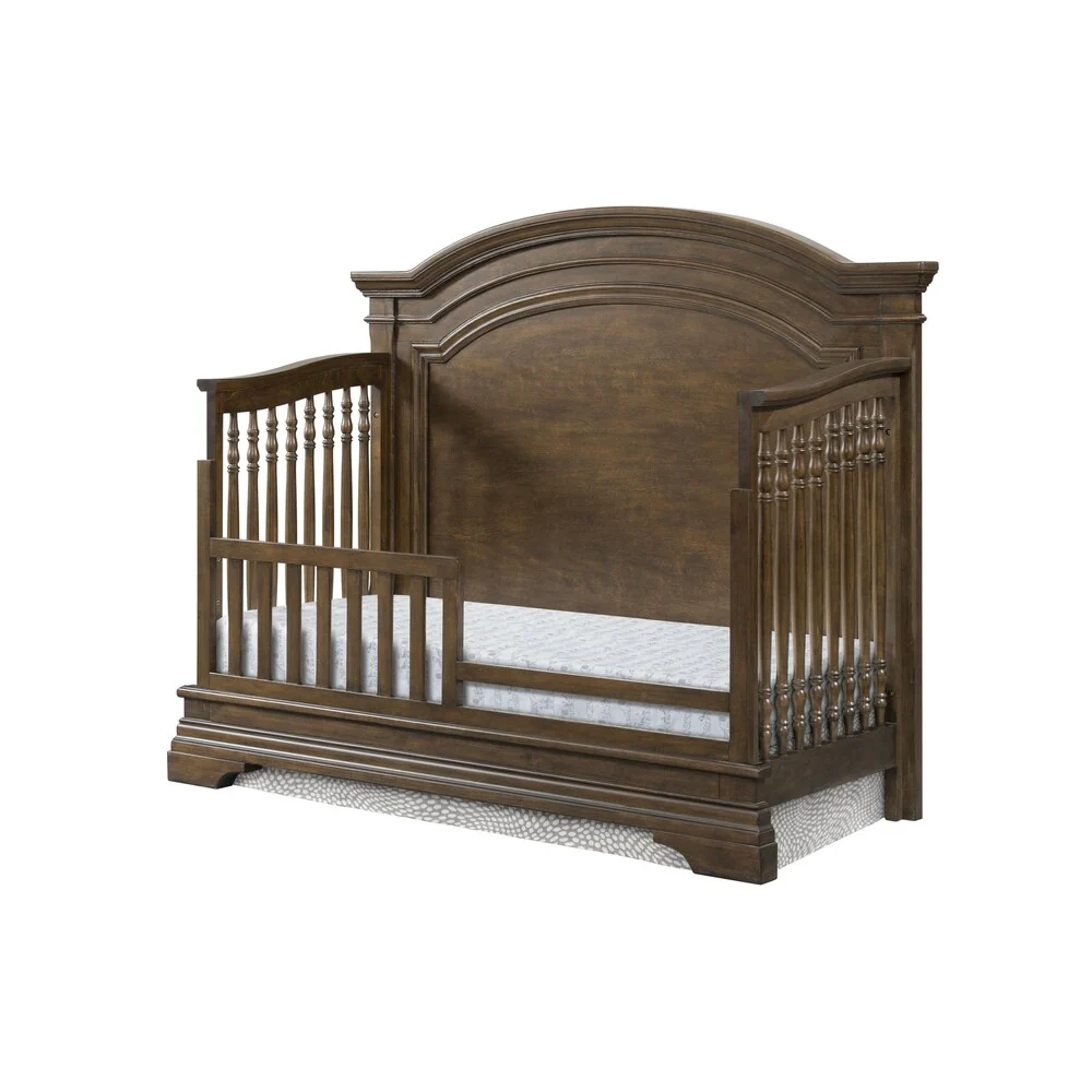 Olivia Brushed Rustic Rosewood Convertible Toddler Rail