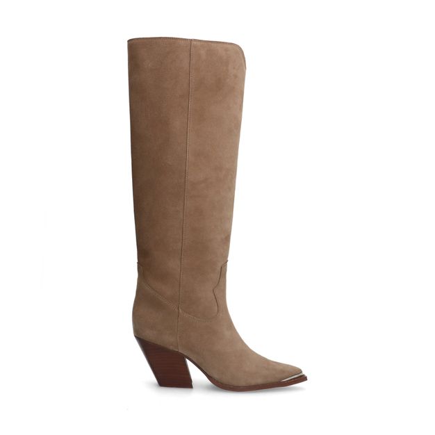 Beige suède cowboylaarzen