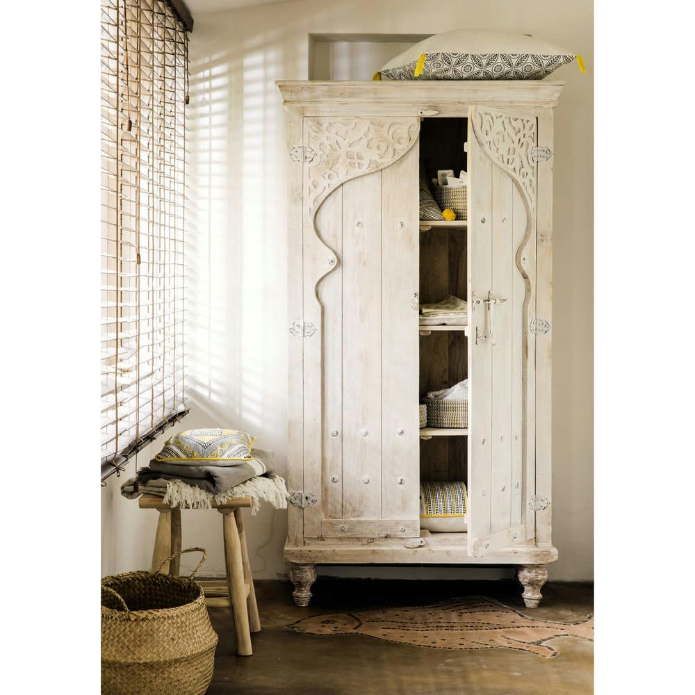 Sinbad - Armoire en manguier blanche L 102 cm