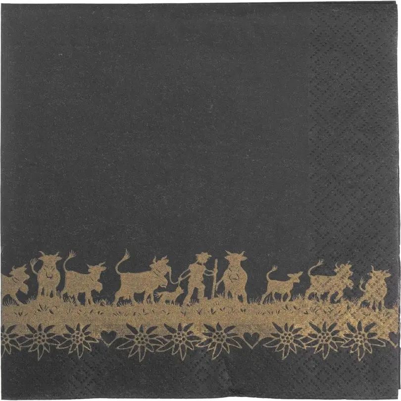 Serviette 20er-Set Swiss Gold
