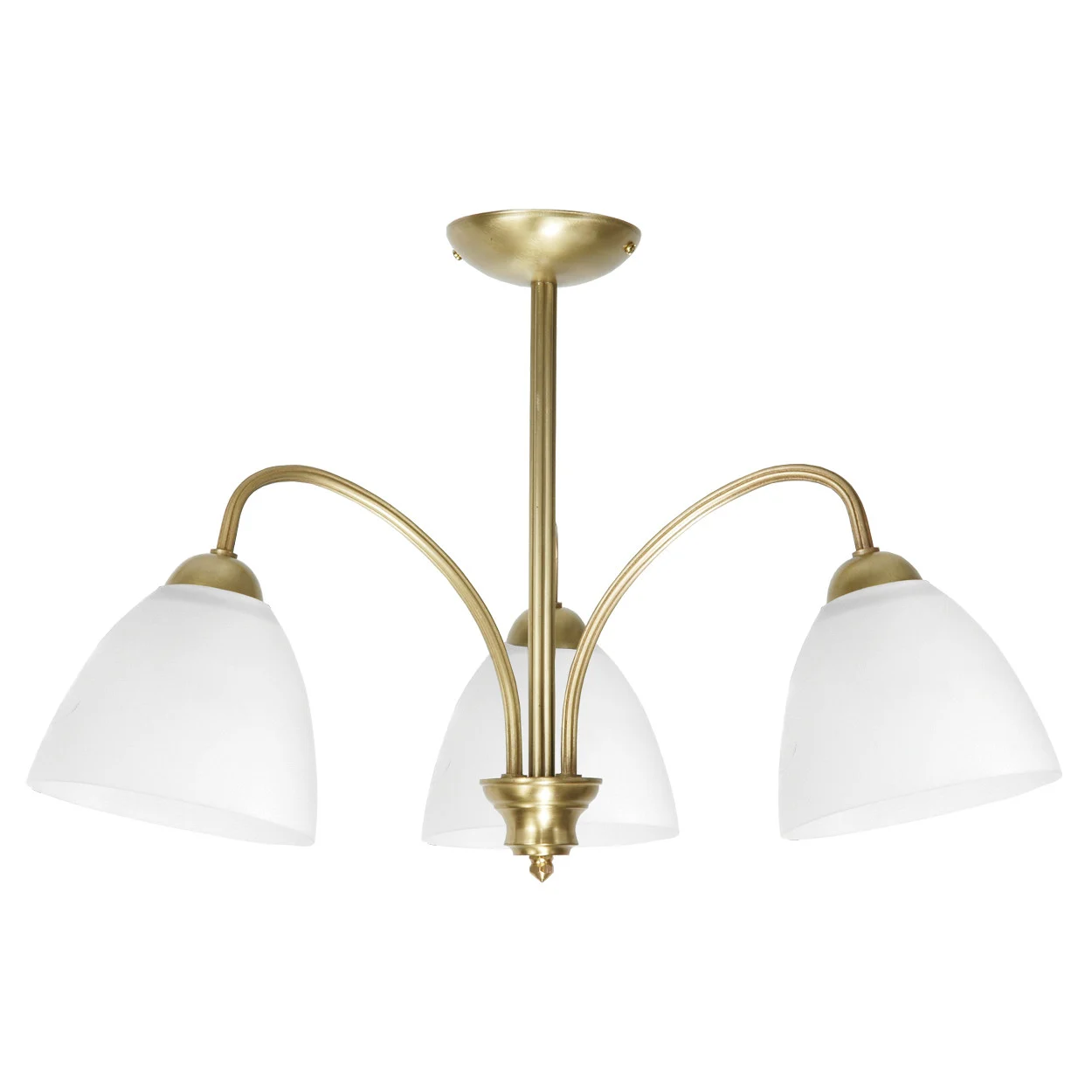 Lampa wisząca glamour EDYLIT złota białe klosze 3xE27 MARABEL 13-382
