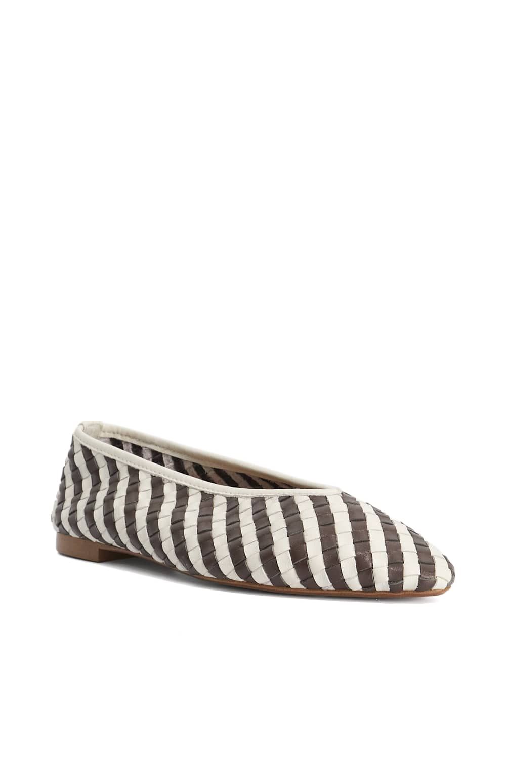 Dune London Henlee' Leather Ballet Pumps
