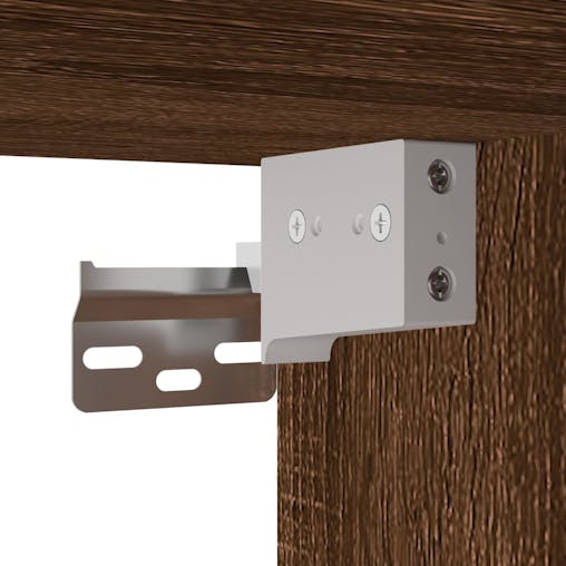 NNEVL Wall-mounted Bedside Cabinets 2 pcs Brown Oak 41.5x36x28cm