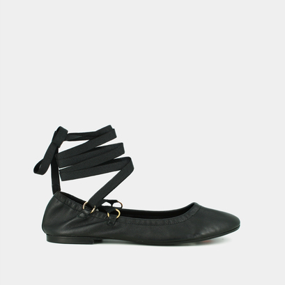 Ballerines souplesen cuir noir | DESIREUSE