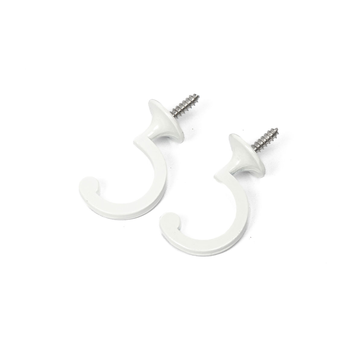 Conjunto de 2 ganchos brancos