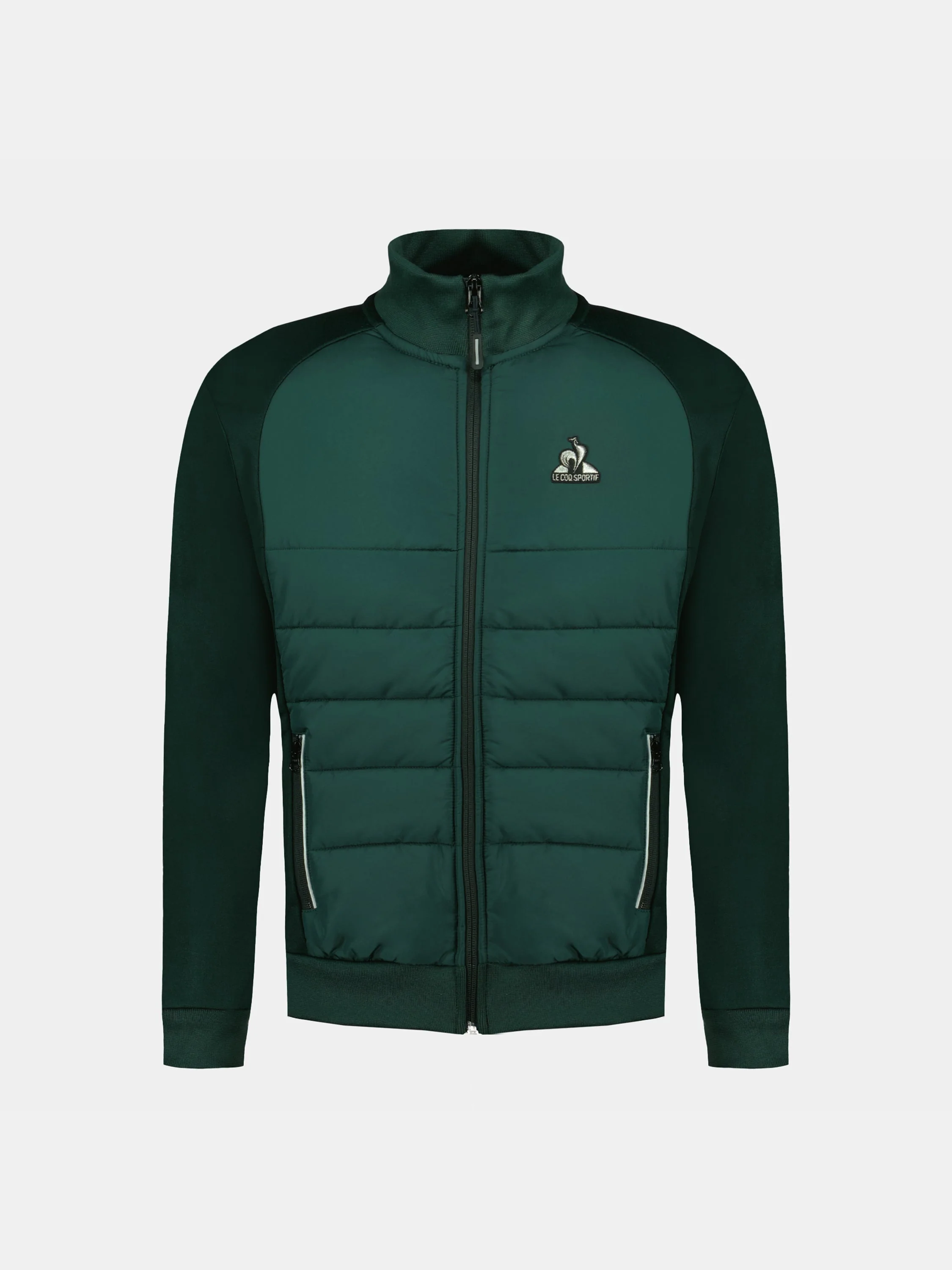 Veste bi-matière matelassée avec manches en jersey technique