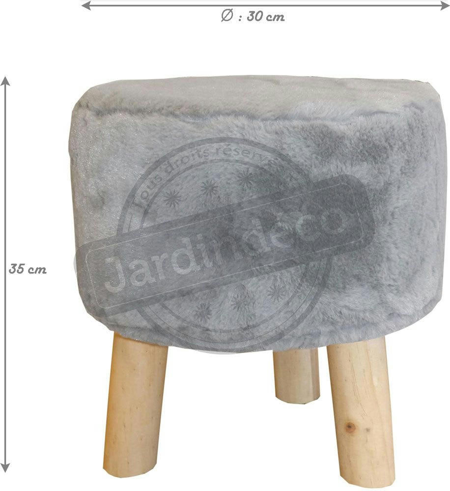 - Pouf extra doux 3 pieds en bois doli