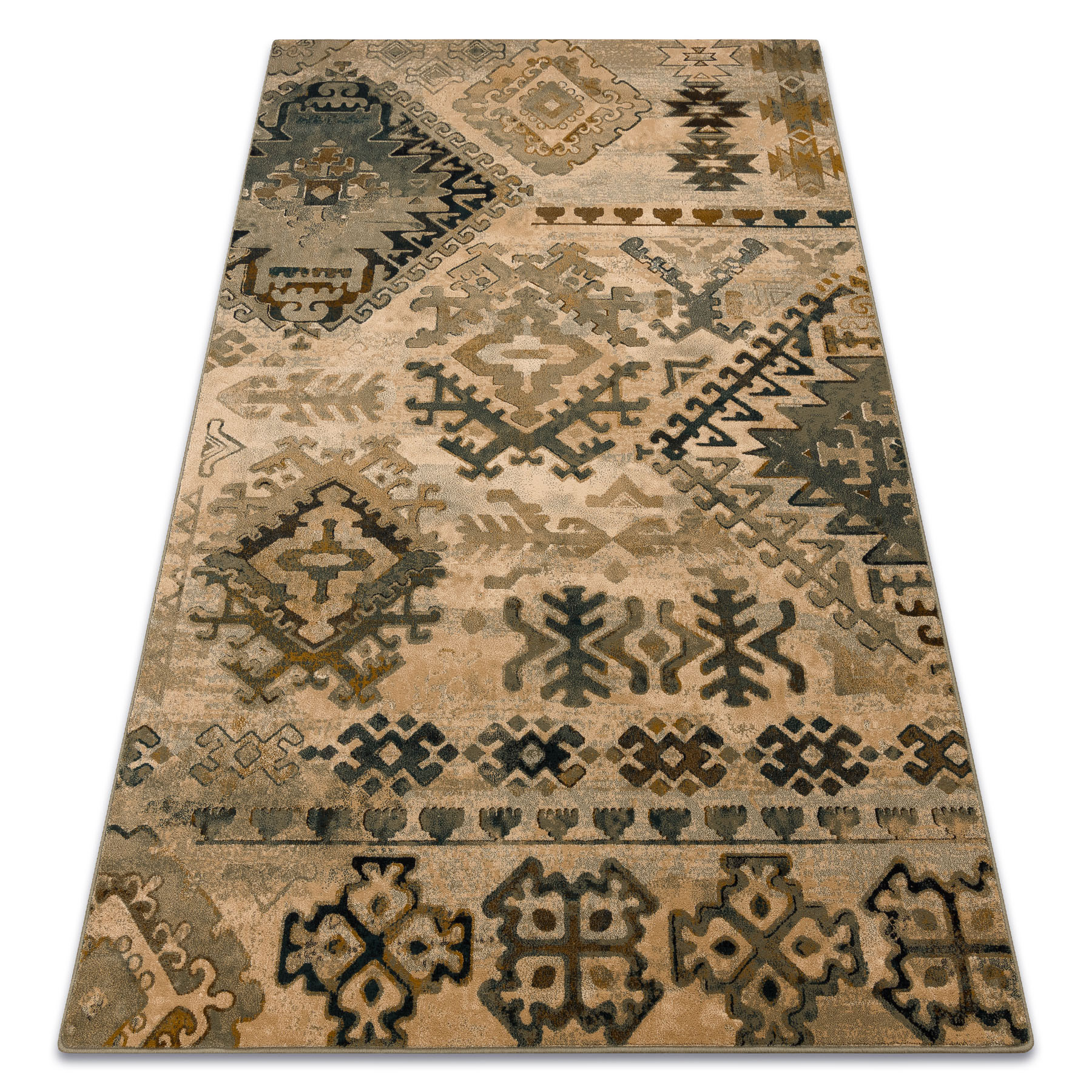 Dywan wełniany POLONIA Bali orientalny, etno jadeit zielony 170x235 cm