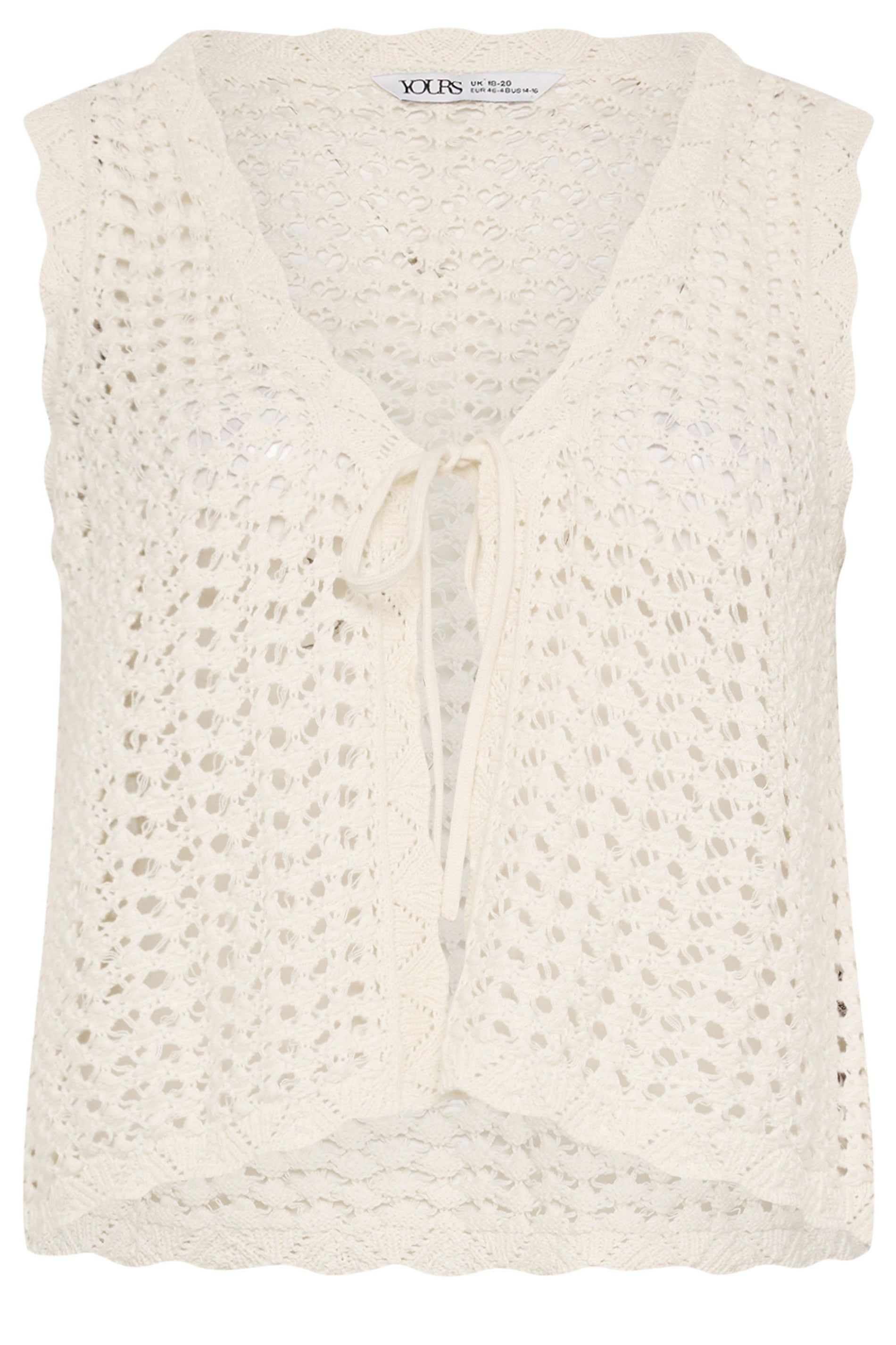 Yours Scallop Edge Knitted Waistcoat
