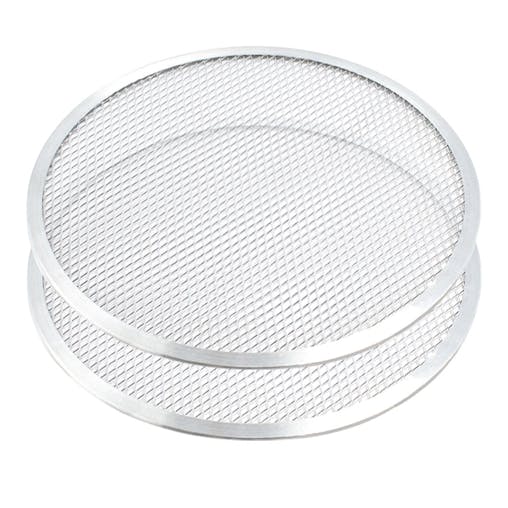 SOGA 2X 8-inch Round Seamless Aluminium Nonstick Commercial Grade Pizza Screen Baking Pan