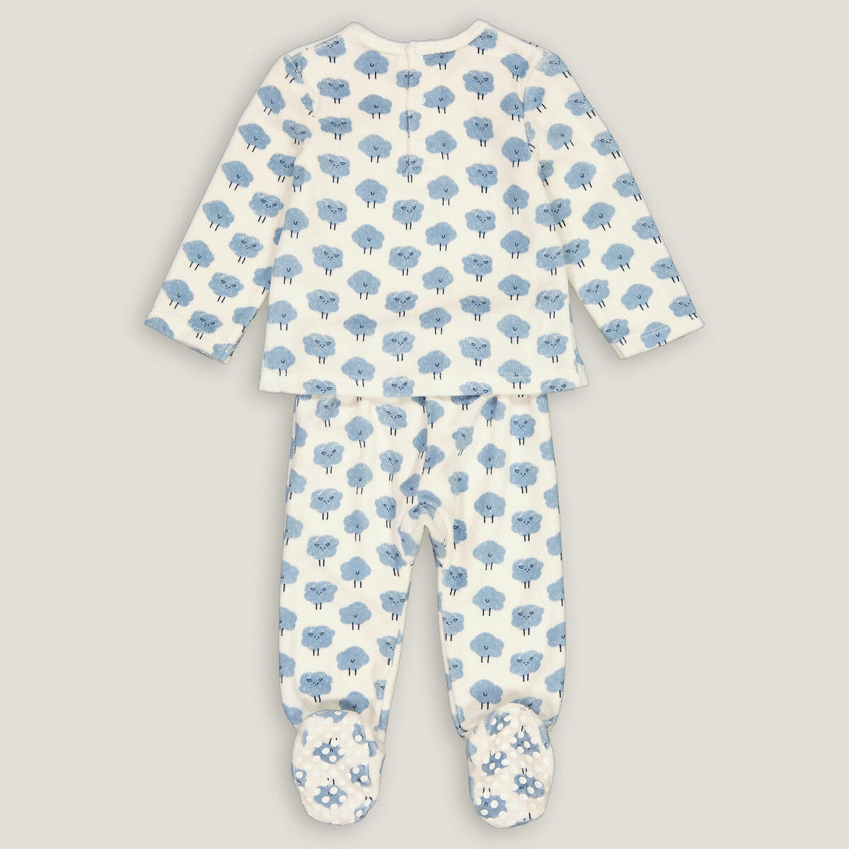 Pyjama 2 pièces à pieds en velours