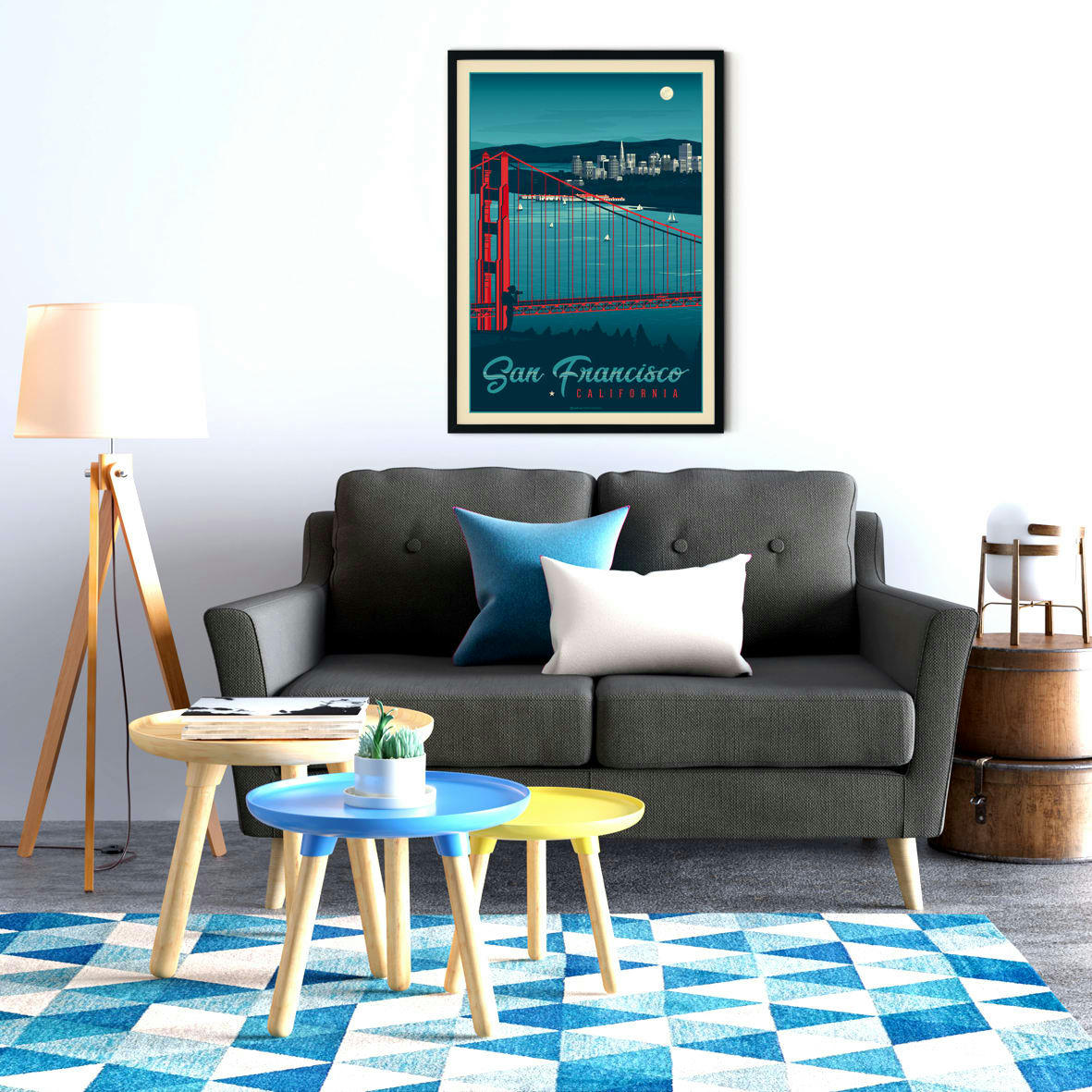 - Affiche San Francisco by night  50x70 cm
