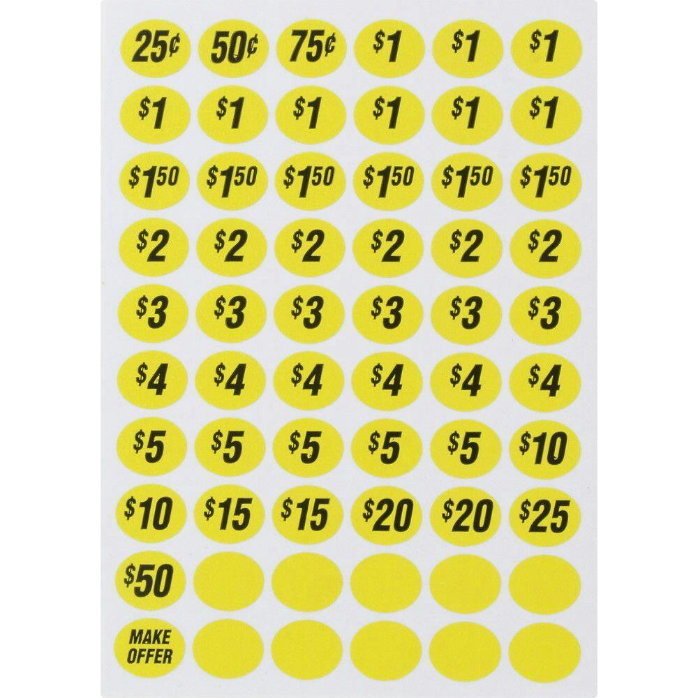 Hillman 848623 Ultimate Garage Sale Kit includes Signs, Posts, Checklists & Stickers, Yellow/Black