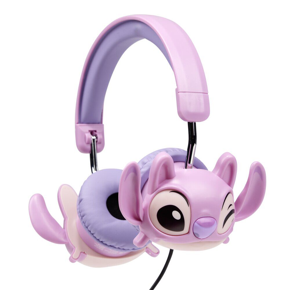 Casque audio enfant filaire Disney Stitch plastique pliable rose