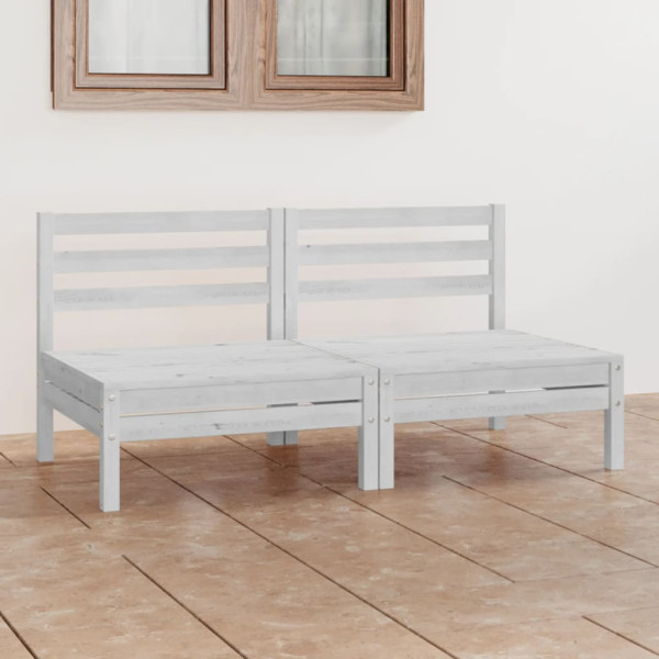 Sofa ogrodowa Biały Drewno sosnowe vidaXL