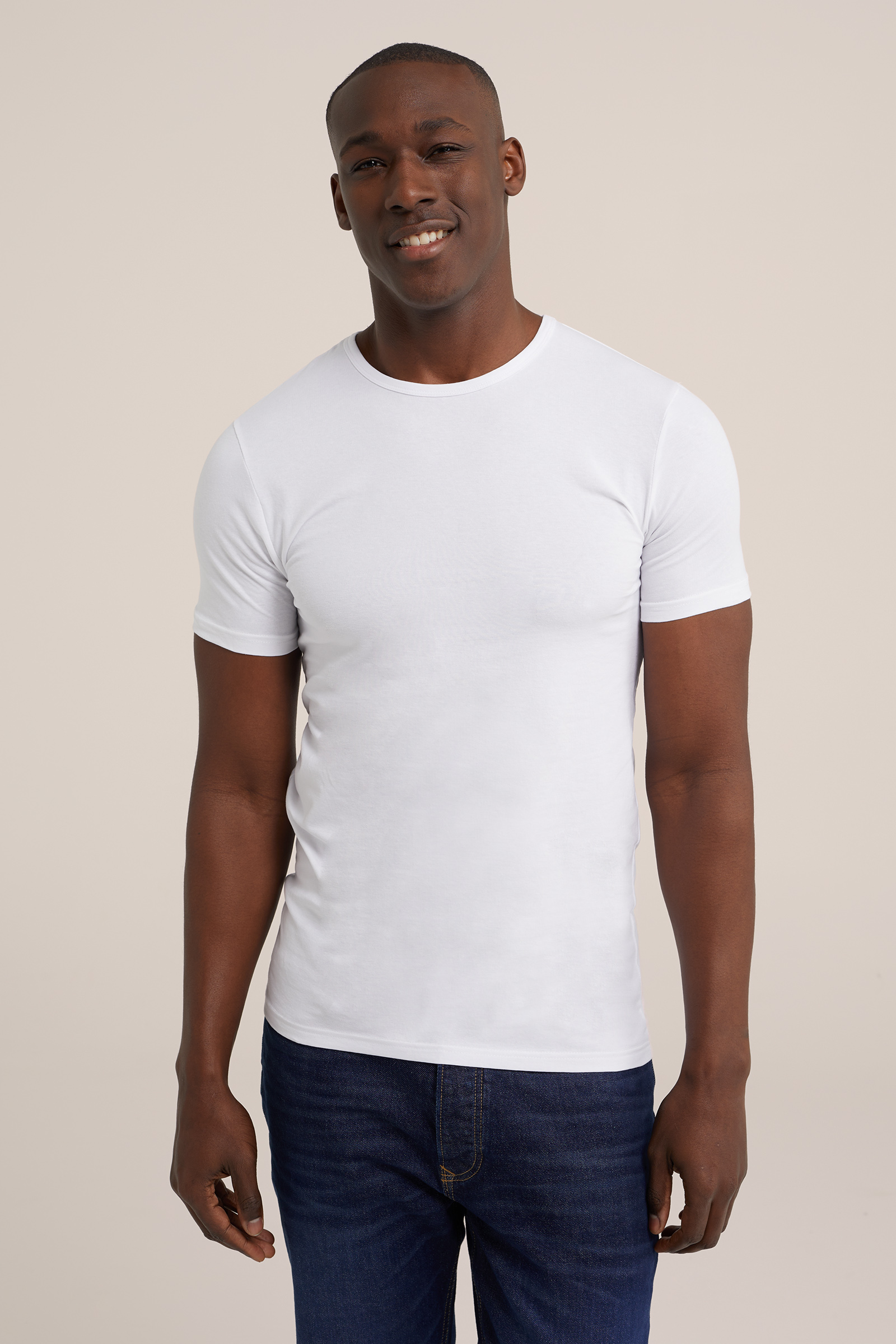 Heren Regular fit T-shirt, 4-pack