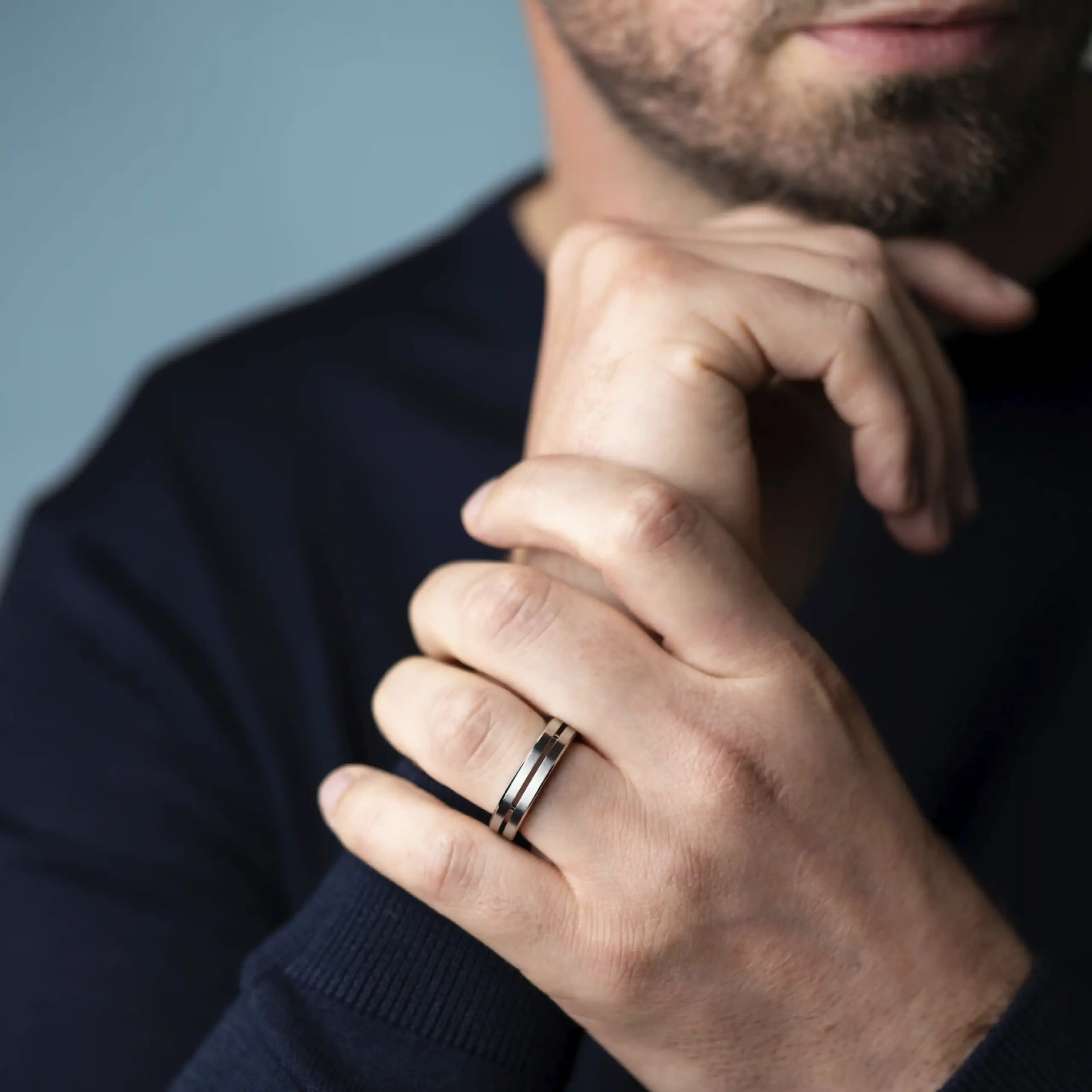 BAGUE NEWPORT DUO – ACIER