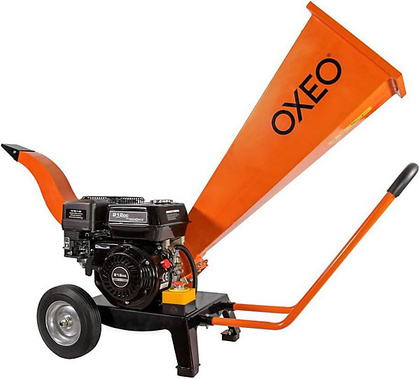 Broyeur de végétaux thermique 7CV pour branches jusquà 6,5cm avec moteur essence 212cm 4 temps puissant et performant