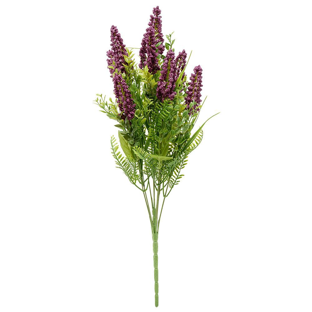 Piquet bruyère fleur artificielle Ø15xH56cm violet