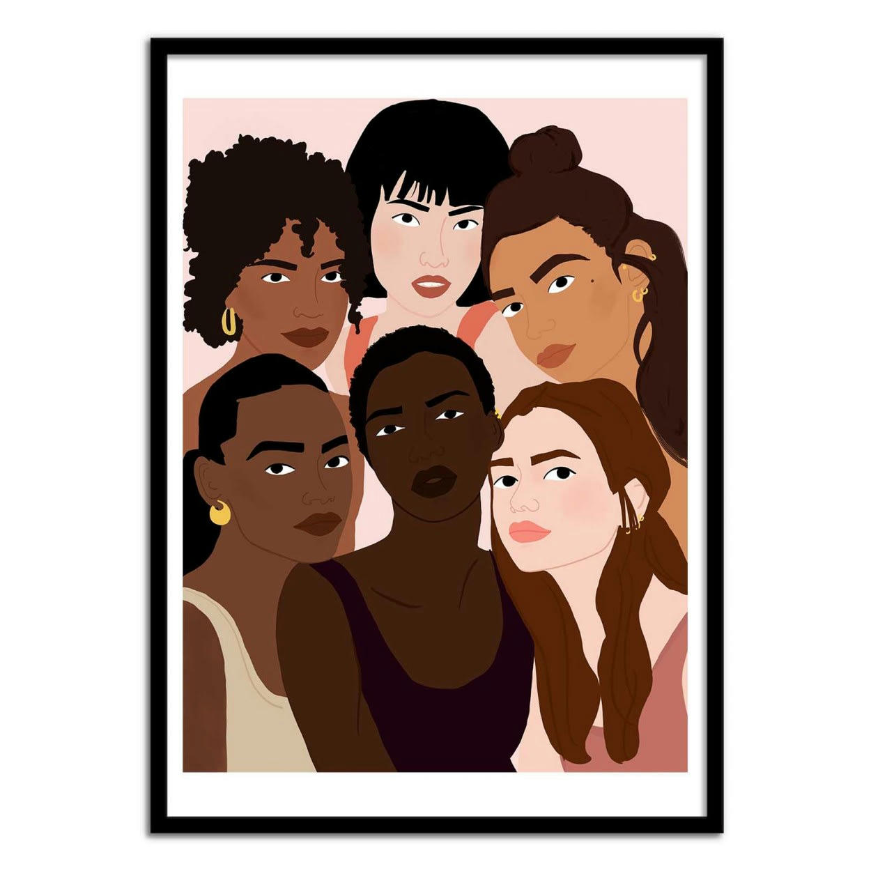 CÉLESTE WALLAERT - BEAUTY EVERYWHERE - Affiche d'art avec Cadre bois noir - 30 x 40 cm