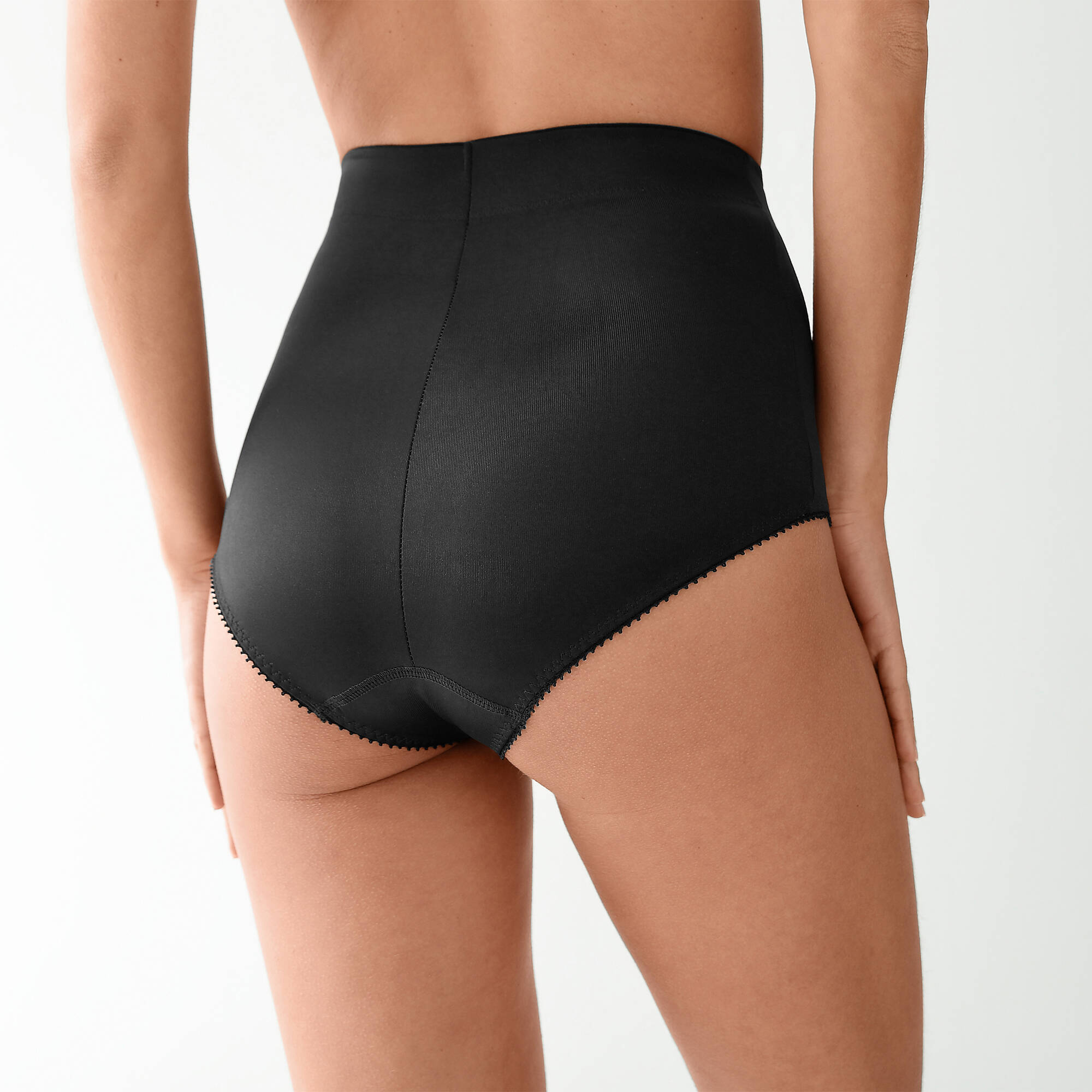 Gaine affinante maille satinée et tulle jacquard - maintien intense