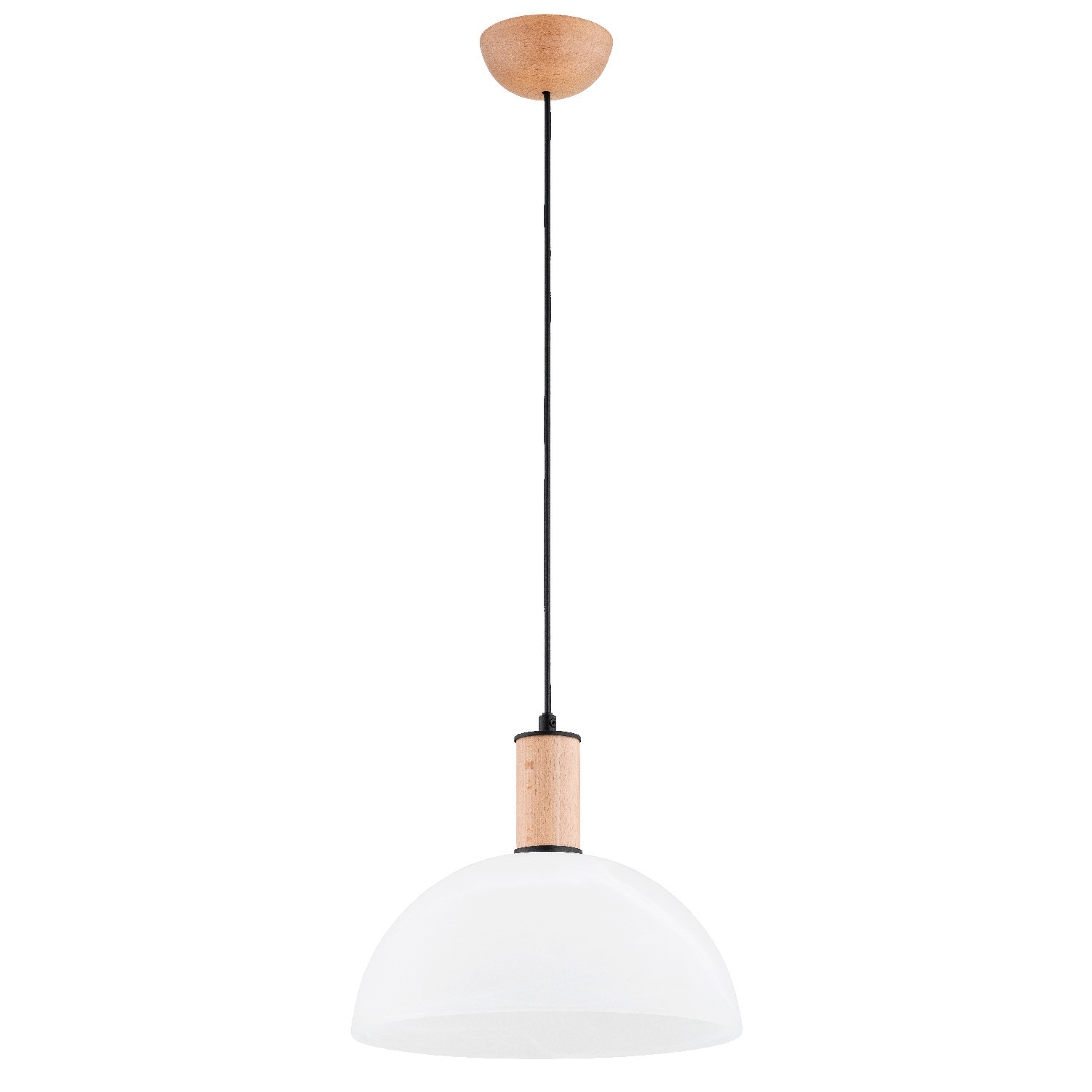 Lampa wisząca jasne drewno-biała TERRIN 1xE27x15W wym: 90x30x30 cm Alfa