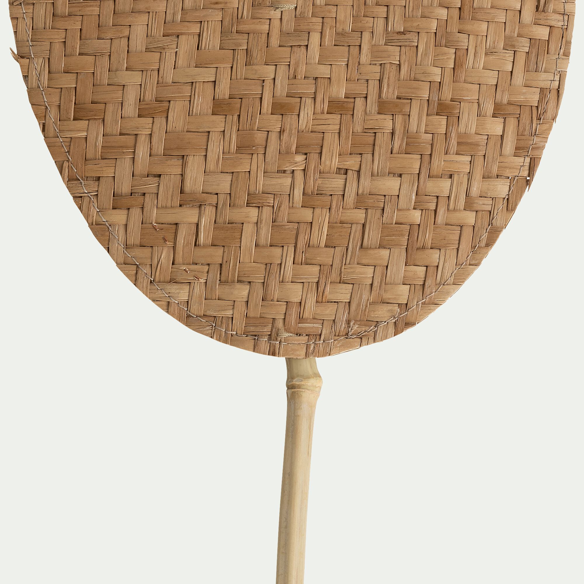 HUESCA - Feuille tressée en jonc de mer et bambou - naturel 20x143cm