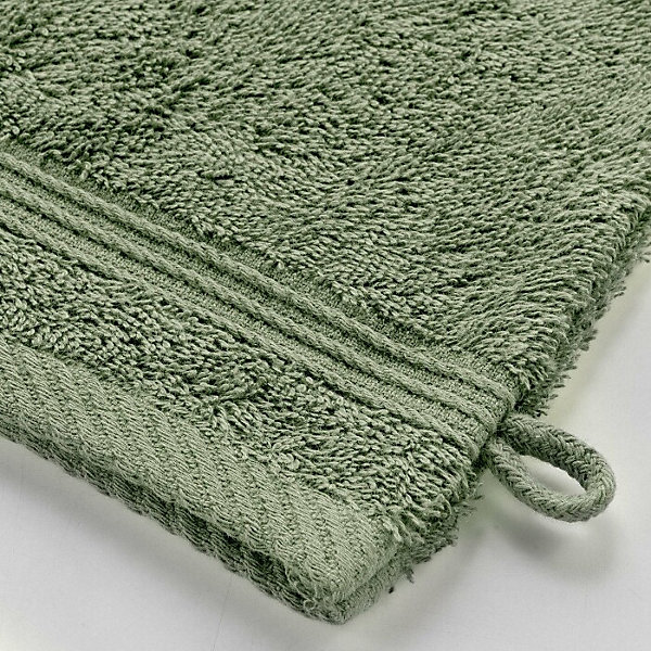 2 gants de toilette 15 x 21 cm eponge unie tendresse Fougere