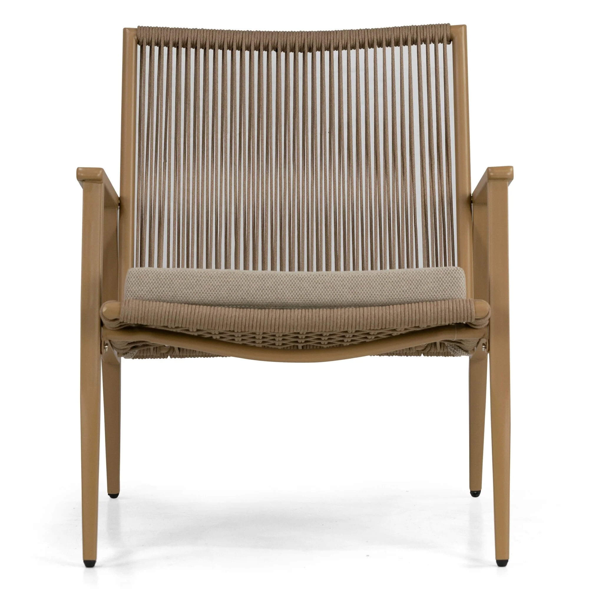 Set of 2 Biton Brown Outdoor Lounge Chair with Seat Cushion