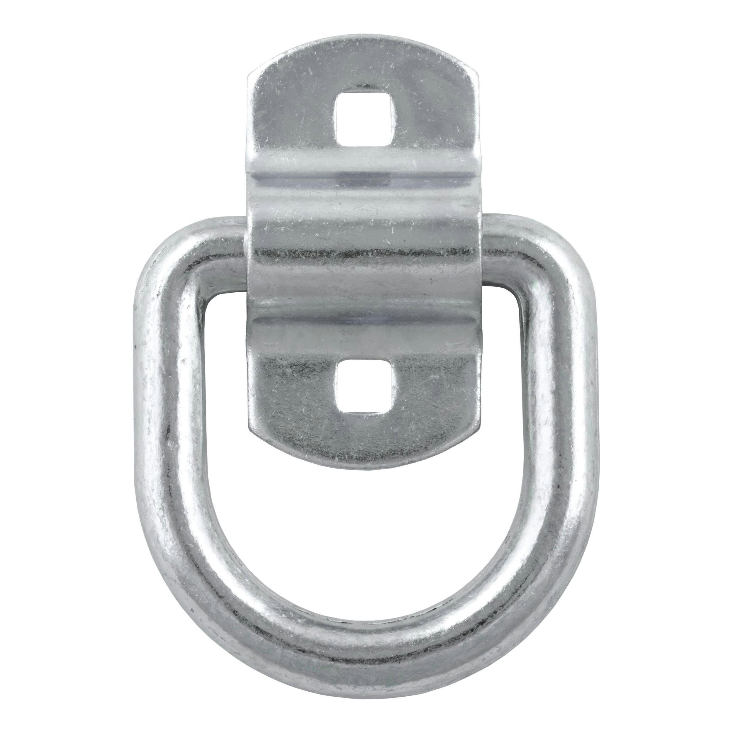 CURT 3-in x 3-in Surface-Mounted Tie-Down D-Ring (3600-lb, Clear Zinc)