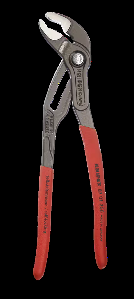 KNIPEX 87 01 250 SB Cobra High Tech Water Pump Pliers, Self Locking, Cr-V Steel, 10-in