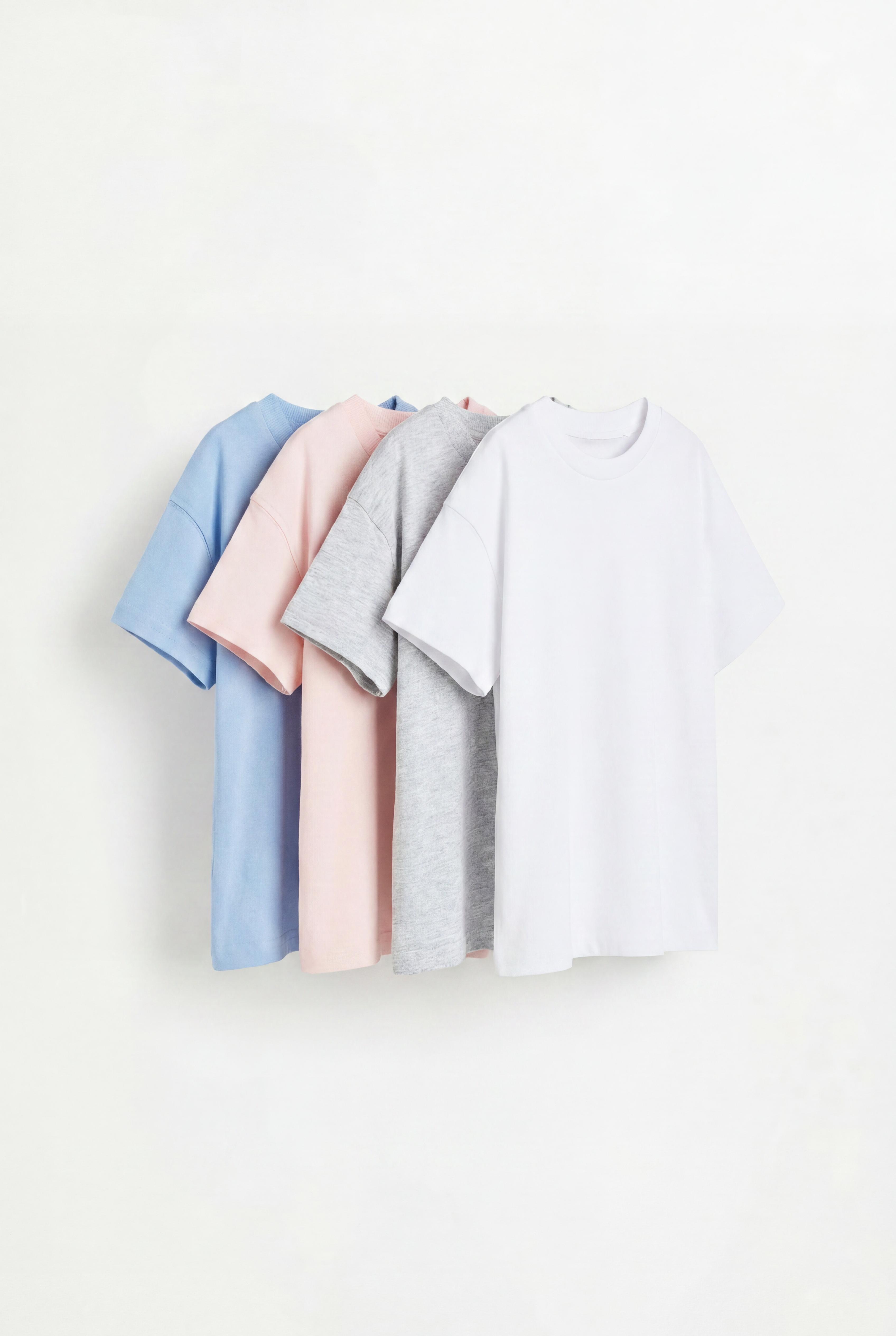 Pack 4 camisetas lisas