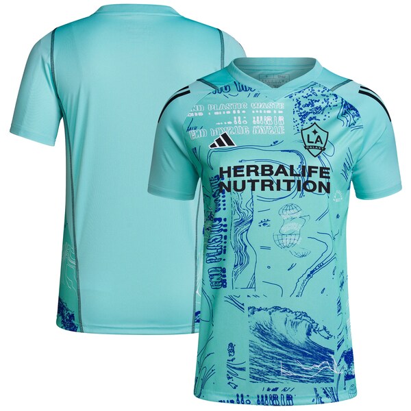 LA Galaxy adidas Women's 2024 One Planet Replica Jersey - Green