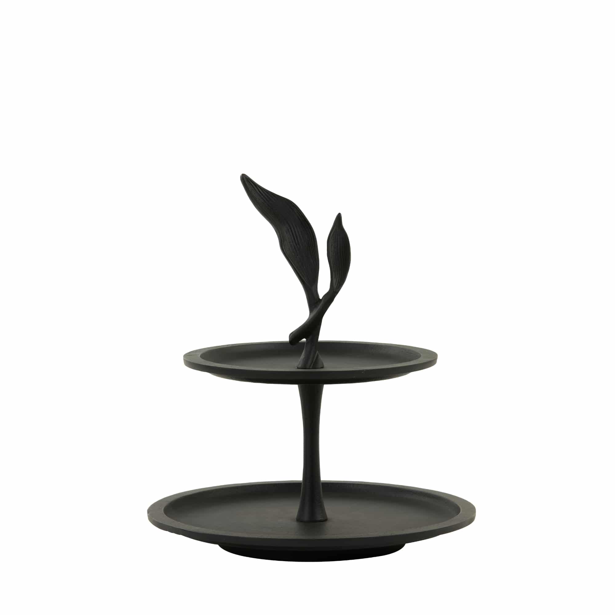 Light & Living etagere Foglia - zwart - Ø30cm