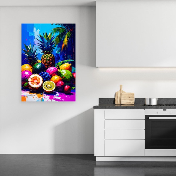 Obraz do kuchni jadalni, Kolorowe Owoce Tropikalne 20x30