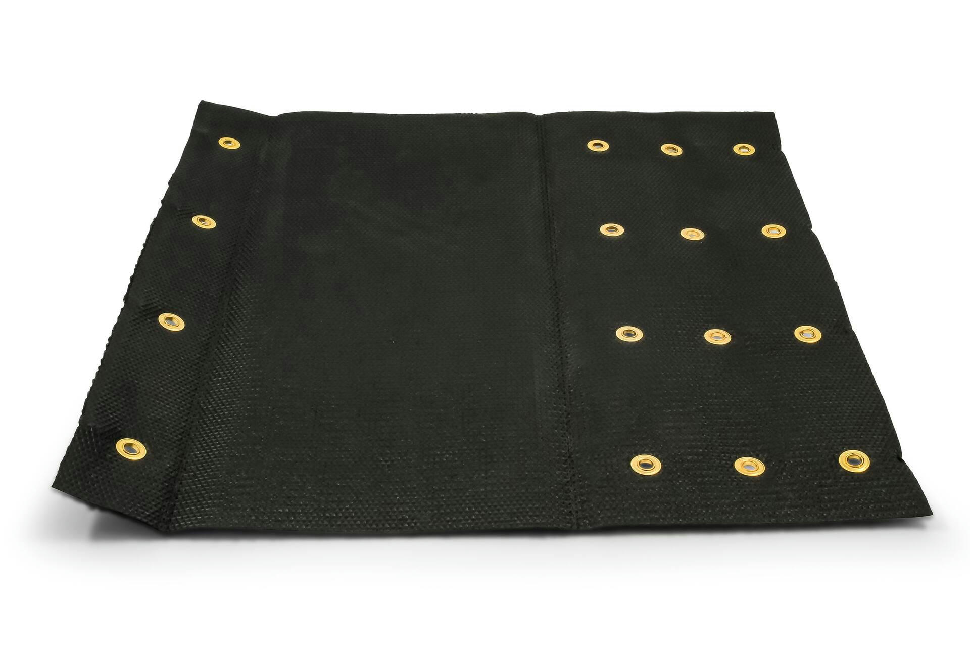 Camco Premium Single Rib Step Rug, 22-in x 23-in, Black