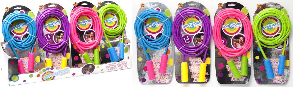 Goofy Foot Kids' Double Dutch Skipping/Jump Rope For Outdoor Play Age 6+, 14-Ft, Assorted