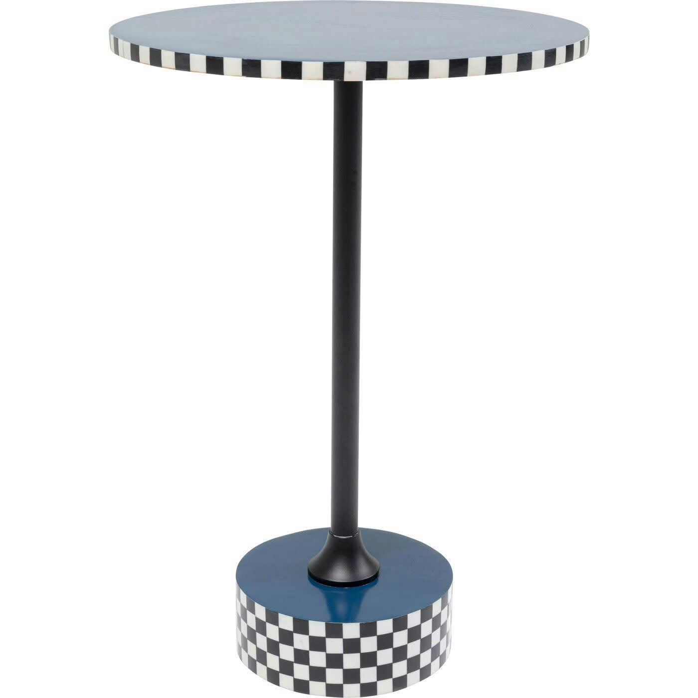 DOMERO - Table d'appoint Domero Checkers 40cm bleue Kare Design