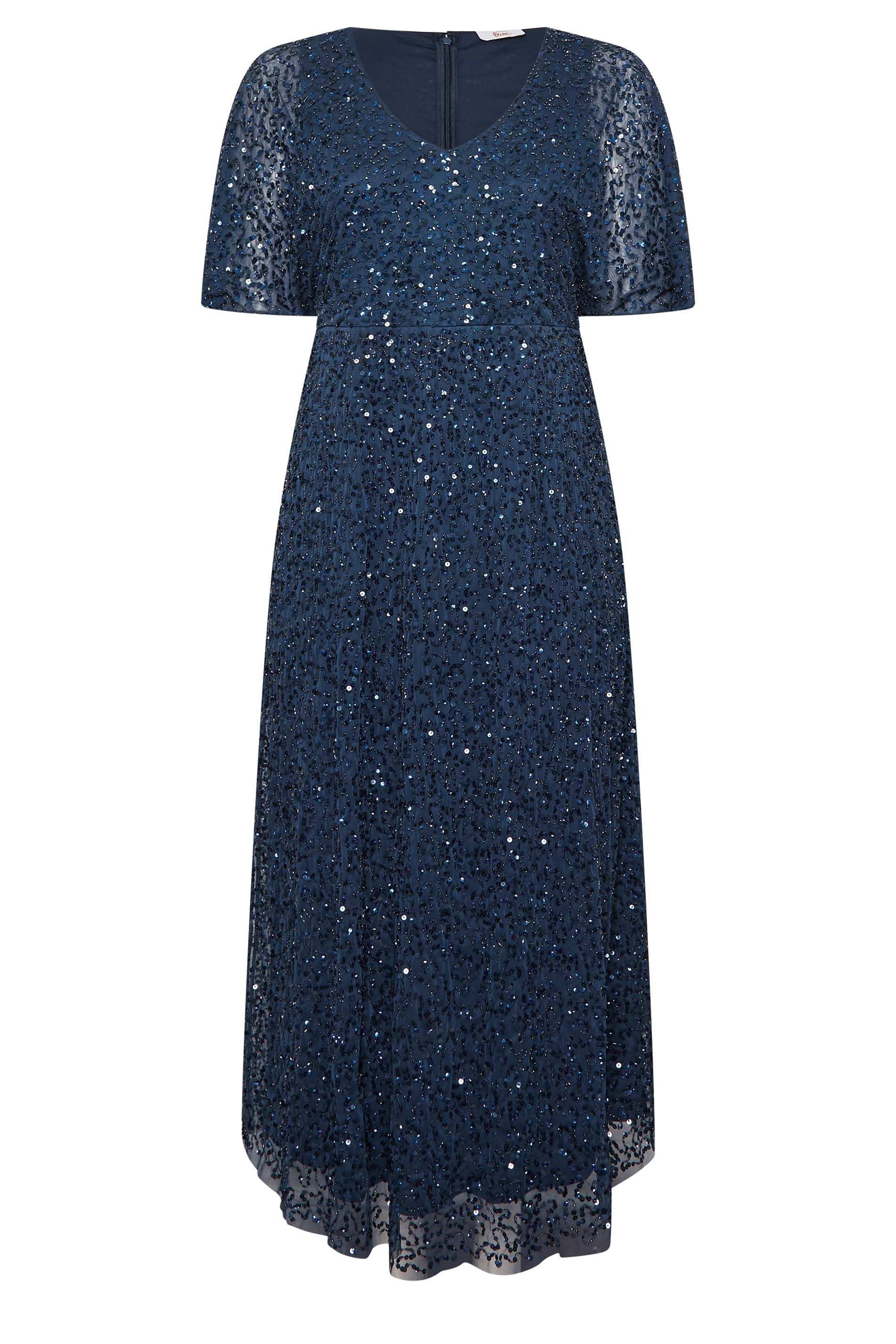 Yours Hand Embellished V-Neck Maxi Dress