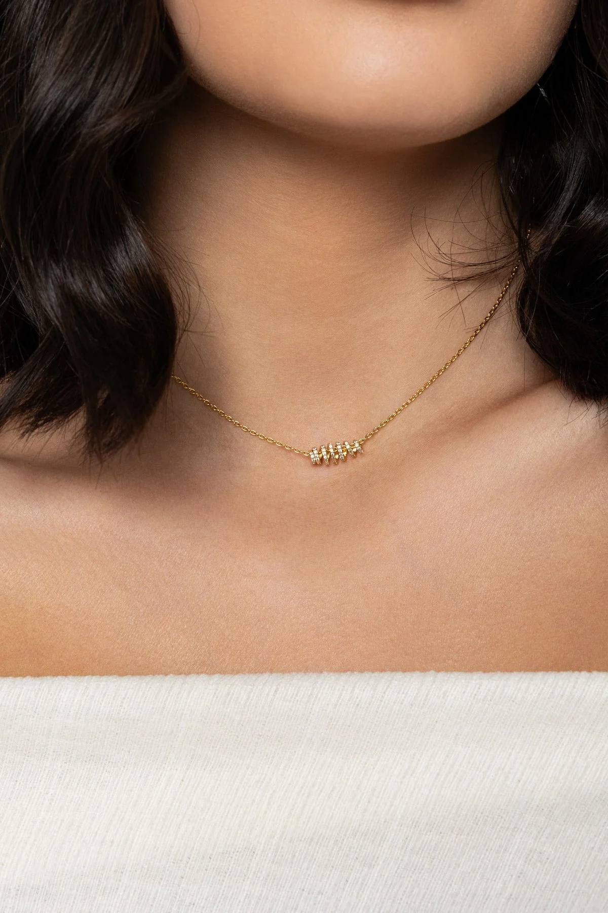 The Pink Box Gold Doodle Necklace