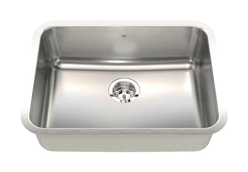 Kindred Steel Queen Undermount Single Bowl Kitchen Sink, 24.75-in x 18.75-in x 8-in, Stainless Steel
