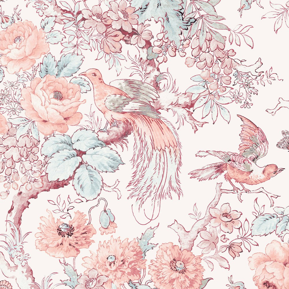Laura Ashley Vliesbehang - Birtle - Roze - 10mx52cm