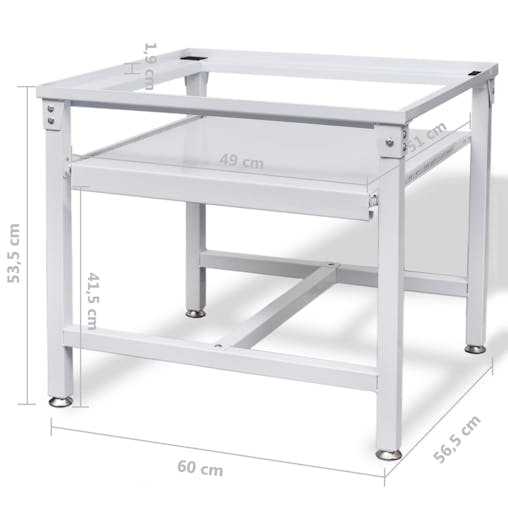 NNEVL Washing Machine Pedestal with Pull-Out Shelf White