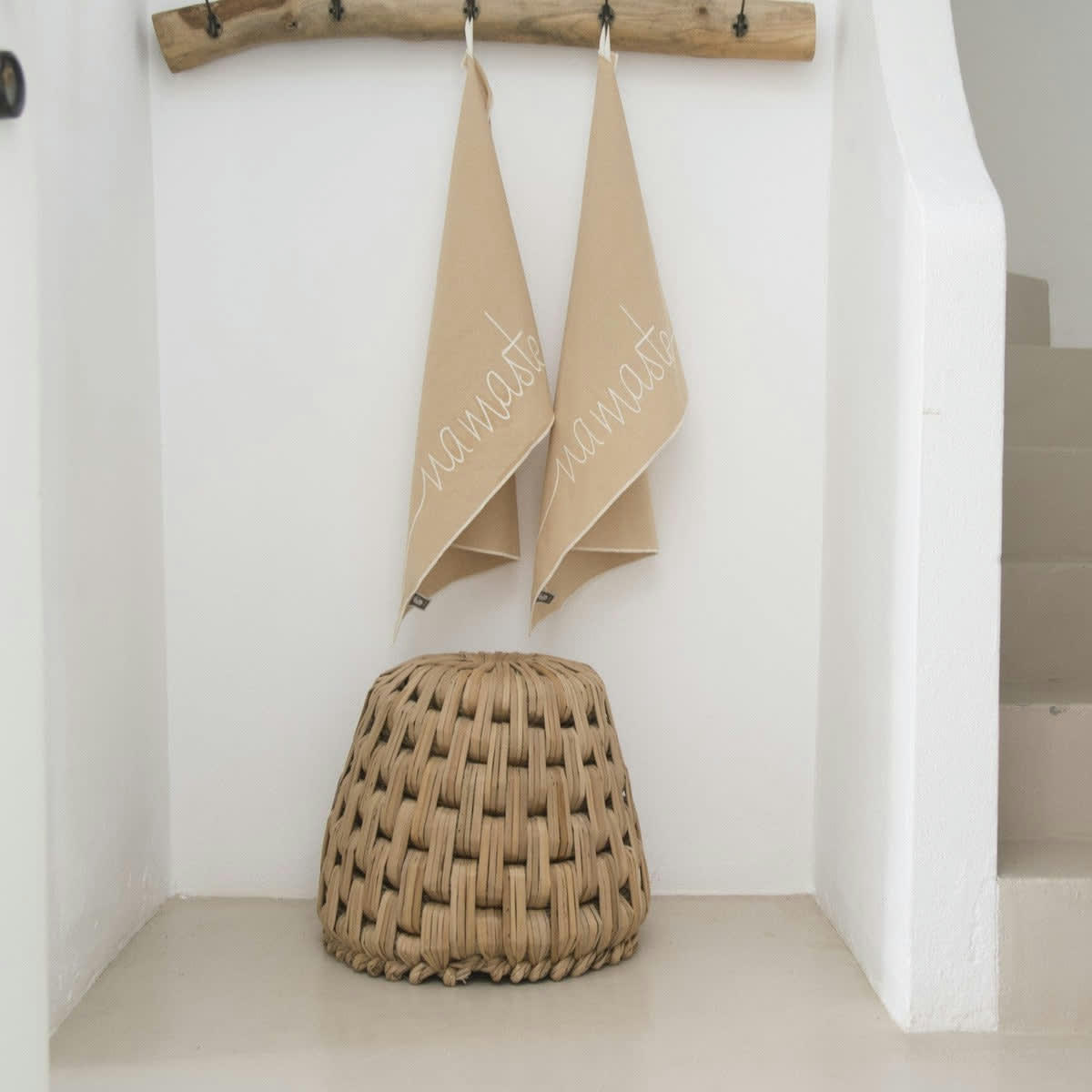 NAMASTE - Torchons (x2) coton  50x75 sable